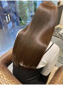 【Cura原宿】湿気対策・美髪アルカリ矯正ロング・艶ブラウン