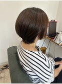 ショートボブ+縮毛矯正