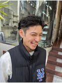 men's/オールバック/縦落ちツイスト＠水田