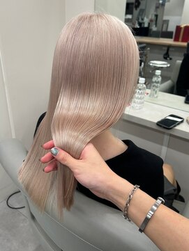 ベレーザ 渋谷(BELEZA) 11877髪質改善ホワイトアッシュホワイトブロンド艶髪ストレート