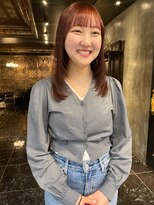 グリーン 表参道(green) 【MADOKA】レイヤーカット/ピンクレッドカラー