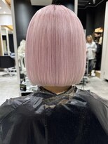 エイチ(H)&nbsp;xブリーチ/イメチェン/ホワイトブロンド/外ハネボブ/美髪/