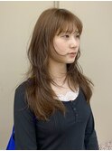10代20代ロングレイヤーレイヤーカット顔まわり韓国