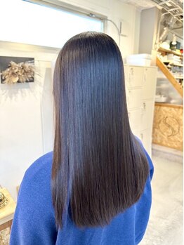 ◇STRAIGHT◇ハイダメージも艶髪に導くジュエルストレート＊髪質を選ばずに施術が可能な対応力が◎