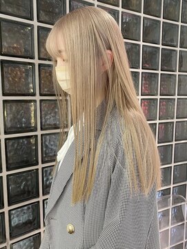 ペレ アネックス 大阪梅田茶屋町店(PELE ANNEX) くびれヘア/アプリコットオレンジ/ハイライトカラー/梅田