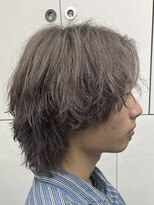 フイ 恵比寿(Hui)&nbsp;ウルフヘア/メンズミディアム/グレージュヘア/ブリーチカラー