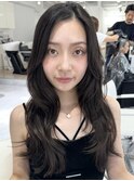 ハイライトカラーミルクティーベージュレイヤーカット