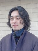 【長尾】ミディアム×メンズパーマ