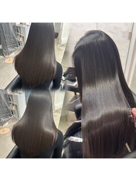 バンクスヘアー(BANK'S HAIR) 艶髪ケラチントリートメント×ダークアッシュ×ワンレングス