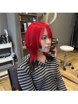 アルマヘアー(Alma hair by murasaki) ◎ビビットレッドカラー×裾カラー◎