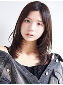 【over hair】レイヤーカット×暗髪カラー×顔回りカット