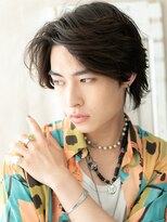 モッズヘアメン 名護大東店(mod's hair men)&nbsp;20代30代波巻きパーマかき上げブラックメンズショートi名護大東