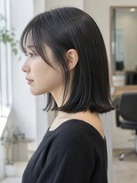 モト 船橋(moto)&nbsp;艶感ブルーブラック切りっぱなしボブ