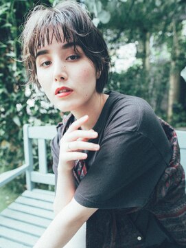 サインヘアー 静岡(sign hair) オン眉バングショート