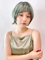 アイティー バイ アルバム 浦和店(IT by ALBUM)&nbsp;グリーンショート_くびれヘアビタミンカラーメルティカラー_8708