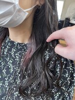 ヘアーサロン リバース(Hair Salon Rebirth)&nbsp;【防府/Rebirth】ラベンダー×ピンク　ボーダー　インナーカラー