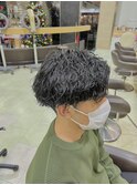 波巻きスパイラル　刈り上げ　メンズマッシュ　【松原可奈】