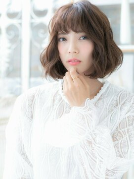 カバーヘア 上尾西口店(COVER HAIR) ■くせ毛風くすみカラー大人ボブパーマ201★上尾20代30代40代