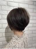 ショートボブ×ポイントパーマ