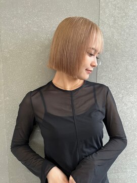 ロンドシェリ 仙台(Lond Cheri) ボブ×ハイトーン/顔周り/ダブルカラー/ケアブリーチ/ハイトーン