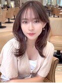 大人かわいいひし形ミディアムレイヤーｘココアブラウン