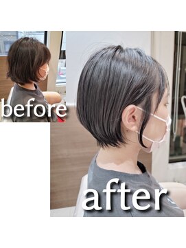 アッシュ 清瀬店(Ash) 縮毛矯正×ショートボブ
