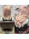 ミルキーピンク#シールエクステ#韓国#ピンクベージュ#小倉