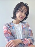グレージュベージュショートボブショートレイヤーブリーチ学割