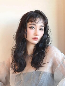 アース 調布店(HAIR & MAKE EARTH) 黒髪ウェーブロング