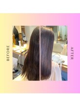 “ブリーチ毛も艶髪に。”LaLarOomo独自の《キュア◇艶感カラー》で、ダメージを忘れる美しさへ。