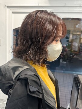 ラレイ ハラジュク(Lalei harajuku) 【白石】くしゃっと毛先ニュアンスパーマ/ボブパーマ