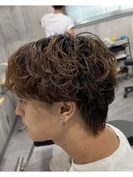 ビカムメンズヘアー 栄店(become men's hair) シャドウパーマ無造作スパイラルパーマ波巻きメンズ韓国ヘア