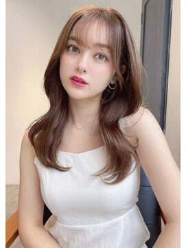 美容室 パルス 静岡鷹匠店(PALS) 韓国風くびれカール×髪質改善ブラウンカラー/静岡 カラー