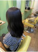 ブリーチなし寒色暗めカラー+システムトリートメント