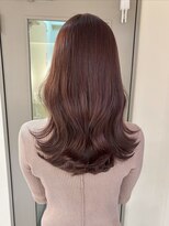 ネオリーブ チロル 横浜西口店(Neolive CiroL.)&nbsp;チェリーブラウン上品くびれミディアムレイヤーカット【横浜】