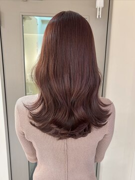 ネオリーブ チロル 横浜西口店(Neolive CiroL.) チェリーブラウン上品くびれミディアムレイヤーカット【横浜】