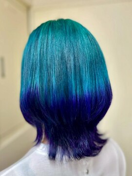 エターナルバイマティーナ(Eternal by MATINA) 【ターコイズブルー×パープル/グラデーション】池袋美容室