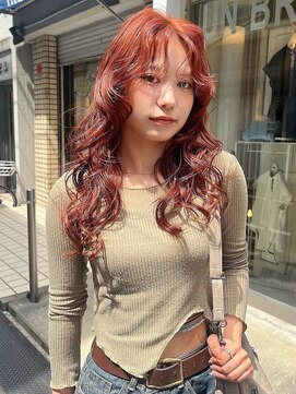 ロチカバイドールヘアー 心斎橋(Rotika by Doll hair) オレンジピンク☆パーマアレンジ◎