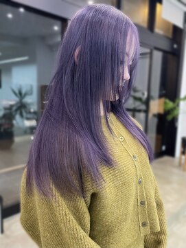 エートル 西金沢(etre) 10代20代ハイトーンラベンダーカラーレイヤーカット
