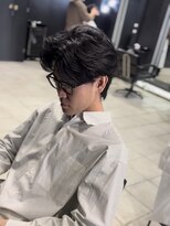 アウル 心斎橋(owl)&nbsp;センターパート/フェザーパーマ/フェザーショート/メンズパーマ