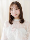 ミルクティーブラウン/ウォームブラウン/内巻き/ハッシュカットe