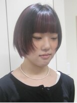 フイ(HUI)&nbsp;ショートボブレイヤーデザインカラーピンク