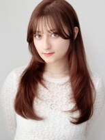 シキサロン 仙台(siki.salon)&nbsp;仙台/髪質改善/チェリーブラウン×韓国風巻きスタイル×艶ロング