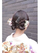 フェリーチェ 六本木店(Felice)&nbsp;振袖 着物 ヘアセット タイトヘア ツインアレンジ