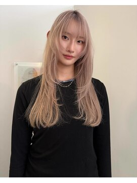 ユー セント(yew scent) 【栄】顔まわりレイヤー×ラベンダーグレージュ