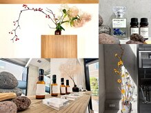 オントエンヘアー(ONTOEN.Hair)の雰囲気（植物、アロマオイル、自然物の置き物等、心落ち着くインテリア）