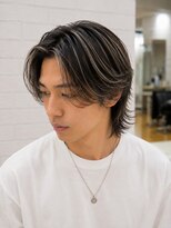 オラ ボーテ(Aura Beaute)&nbsp;センターパート ナチュラル ハイライト メッシュ