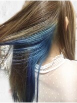 サロン 紫花 &nbsp;【アディクシー】サファイヤブルー×インナーカラー