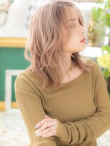 カバーヘア ブリス 上尾西口店(COVER HAIR bliss)&nbsp;ピンクベージュ外国人風こなれ感ウェットヘアb上尾10代20代30代