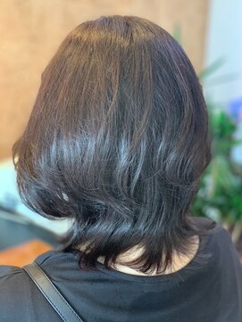 アークスヘアー ダークべージュスタイリング簡単♪毛先パーマ×ボブディ
